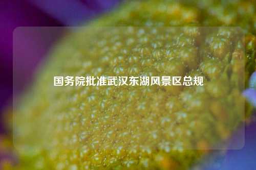 国务院批准武汉东湖风景区总规